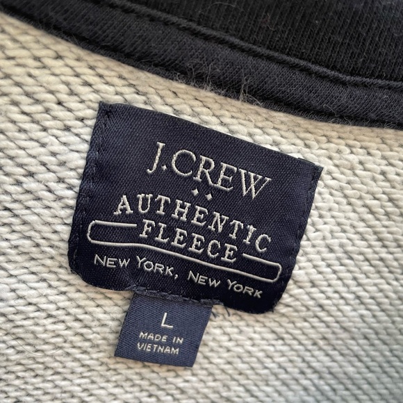 Men’s J. Crew Factory Navy Crewneck Sweatshirt Size L - Picture 3 of 6